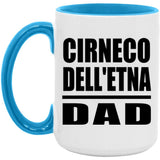 Cirneco Dell'etna Dad - 15oz Accent Mug Blue
