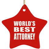 World's Best Attorney - Star Ornament