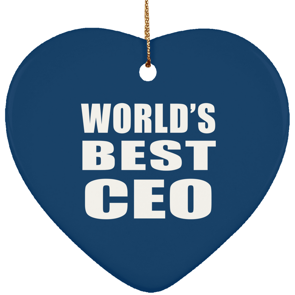 World's Best CEO - Heart Ornament