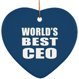 World's Best CEO - Heart Ornament