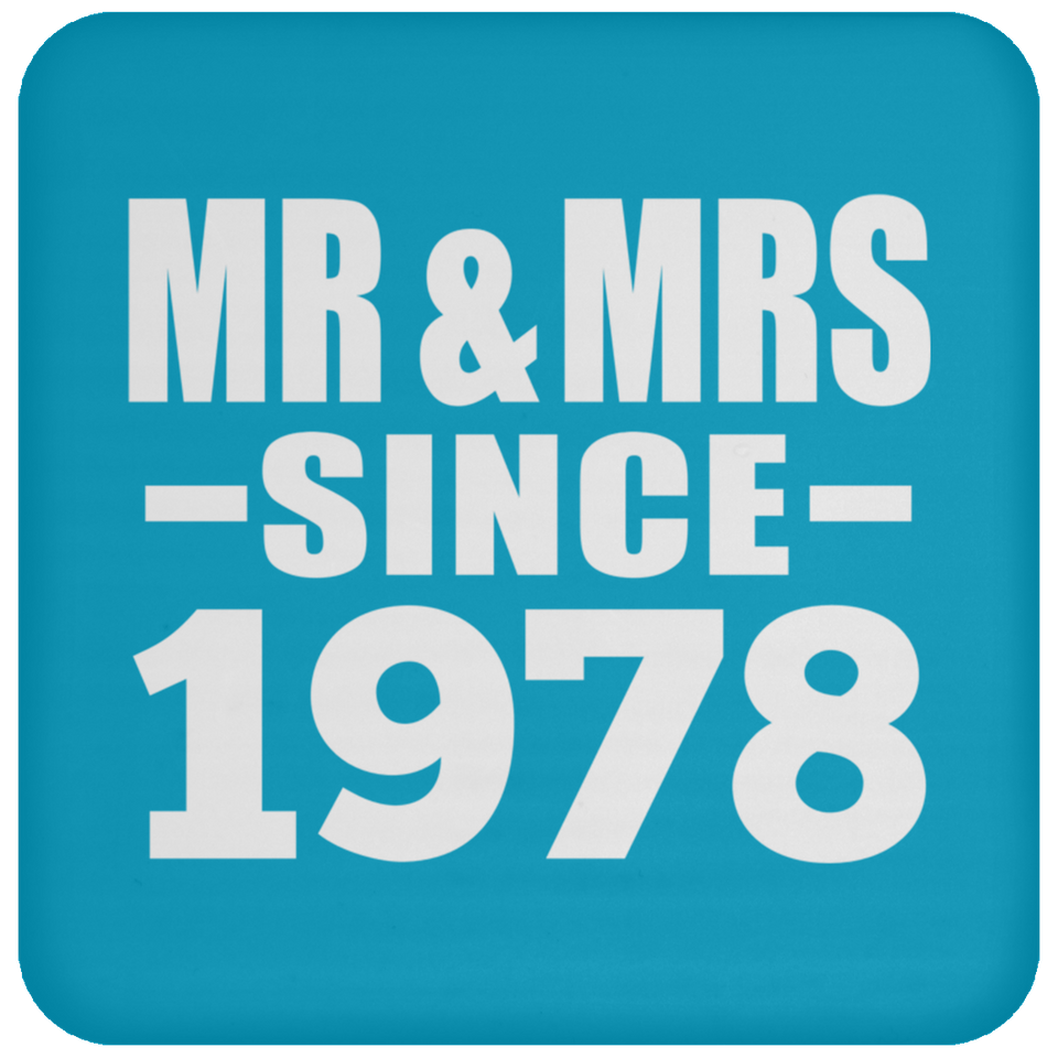 46th Anniversary Mr & Mrs Since 1978 - Drink Coaster
