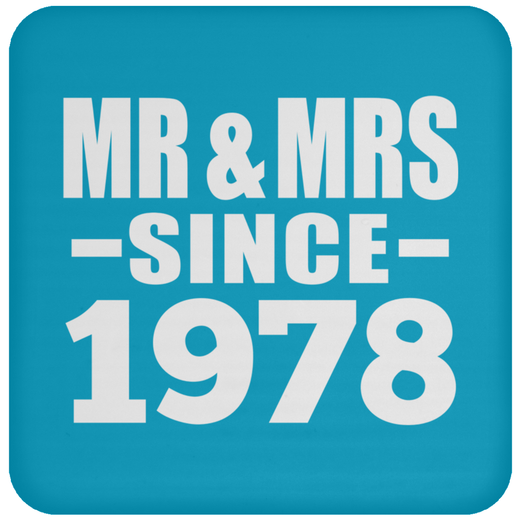 46th Anniversary Mr & Mrs Since 1978 - Drink Coaster