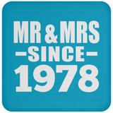 46th Anniversary Mr & Mrs Since 1978 - Drink Coaster