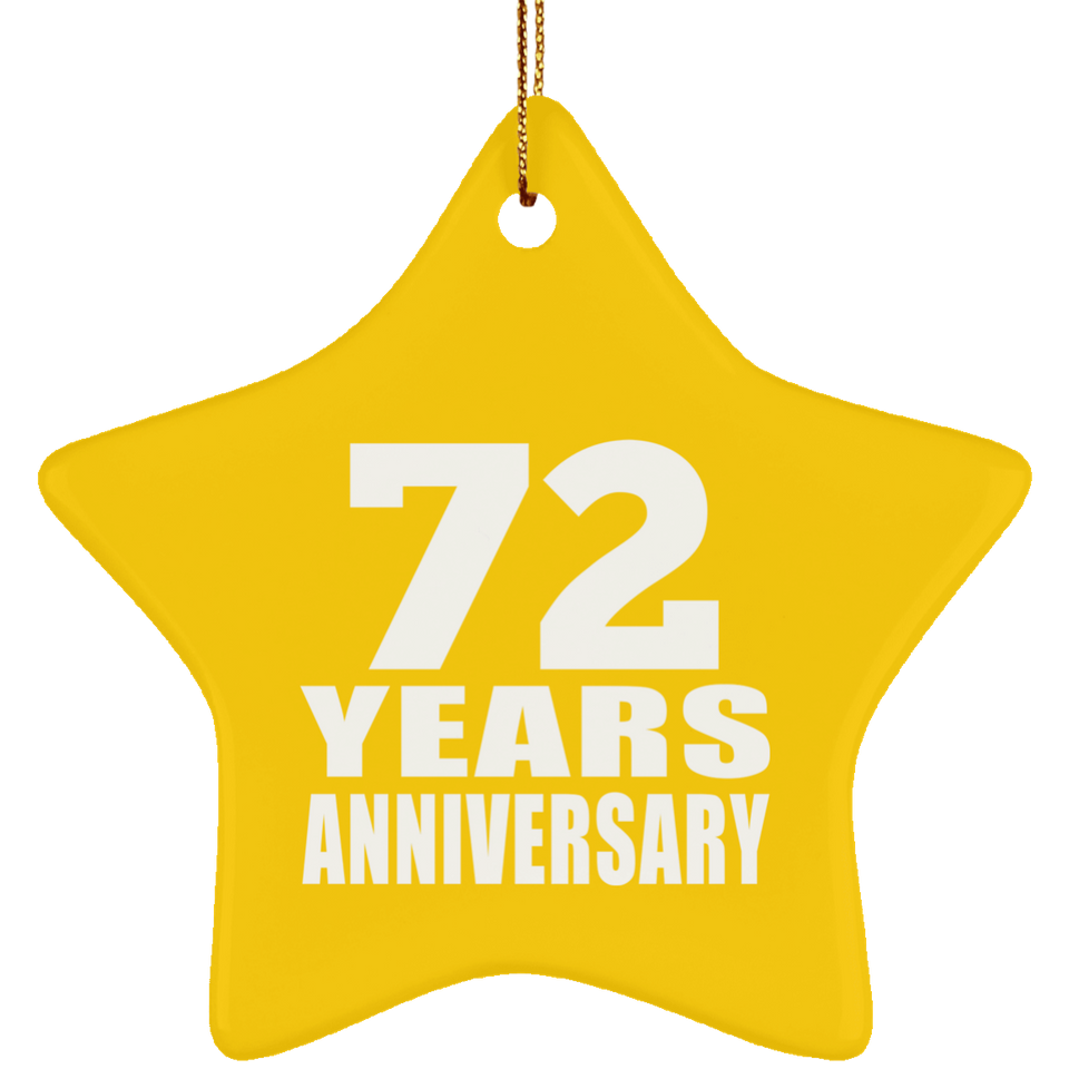 72nd Anniversary 72 Years - Star Ornament