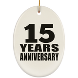 15th Anniversary 15 Years - Oval Ornament