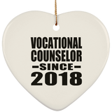 Vocational Counselor Since 2018 - Heart Ornament