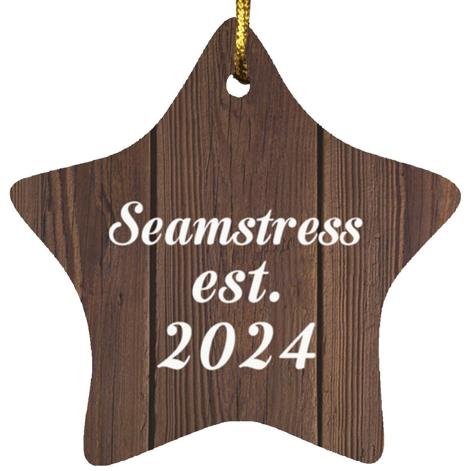 Seamstress Established Est. 2024 - Star Ornament D