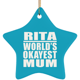Rita World's Okayest Mum - Star Ornament