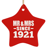 103rd Anniversary Mr & Mrs Since 1921 - Star Ornament