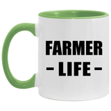 Farmer Life - 11oz Accent Mug Green