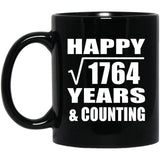 Happy 42nd Anniversary Square Root of 1764 Years & Counting - 11oz Coffee Mug Black