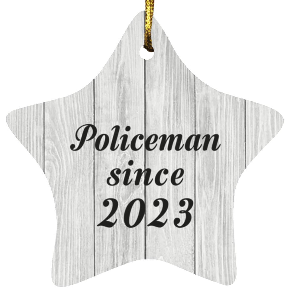 Policeman Since 2023 - Star Ornament F