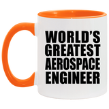 World's Greatest Aerospace Engineer - 11oz Accent Mug Orange