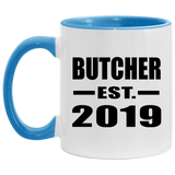 Butcher Established EST. 2019 - 11oz Accent Mug Blue