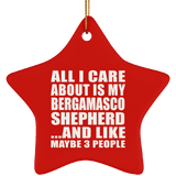 All I Care About Is My Bergamasco Shepherd - Star Ornament