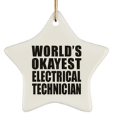 World's Okayest Electrical Technician - Star Ornament