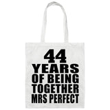 44th Anniversary 44 Years Of Being Mrs Perfect - Tote Bag White