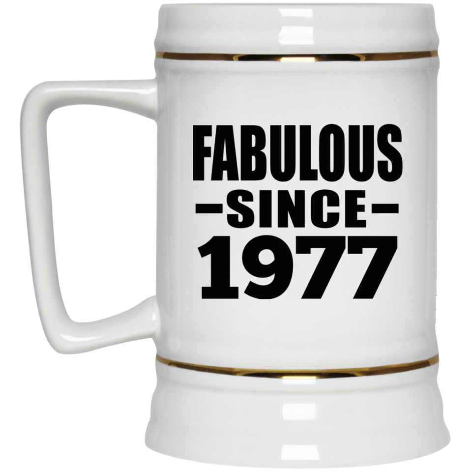 47th Birthday Fabulous Since 1977 - Beer Stein