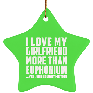 I Love My Girlfriend More Than Euphonium - Star Ornament