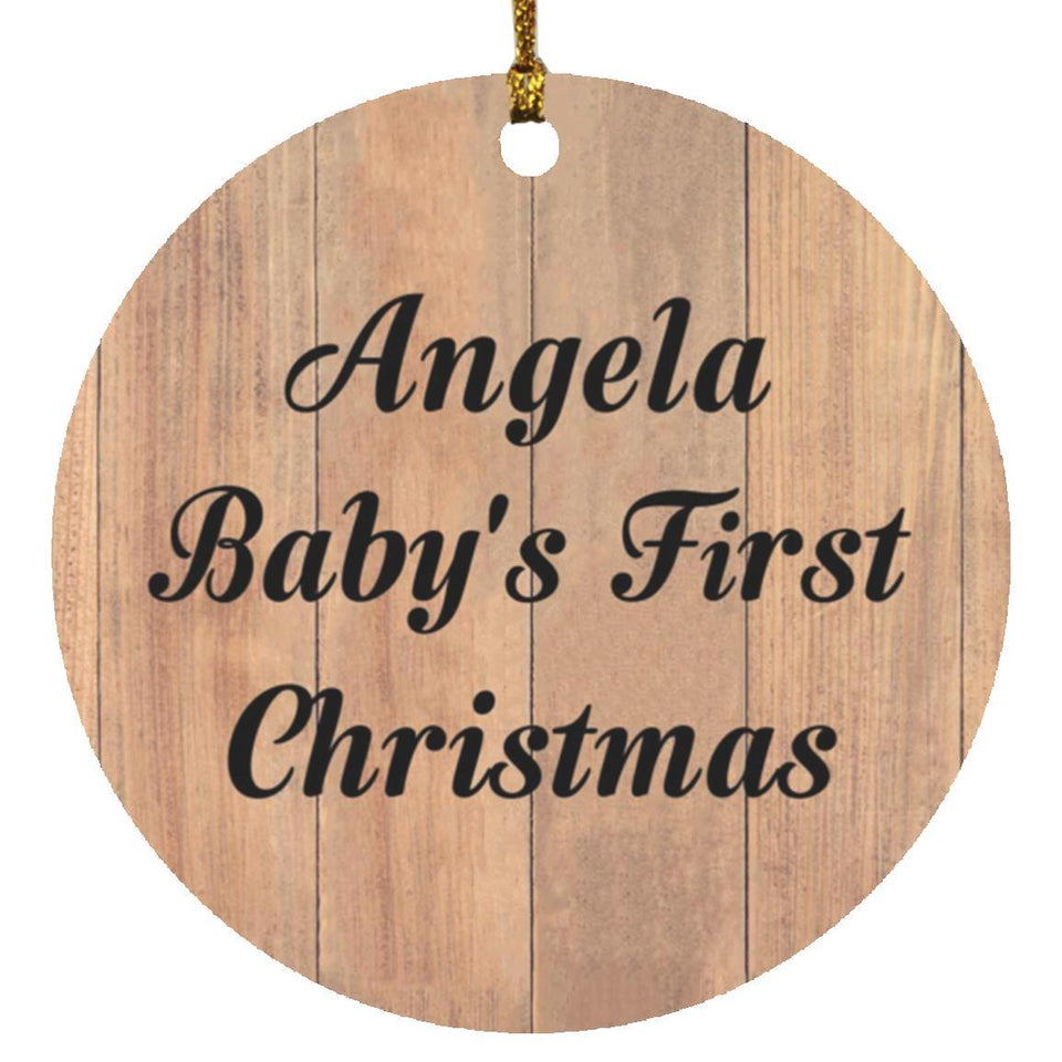 Angela Baby's First Christmas - Circle Ornament C