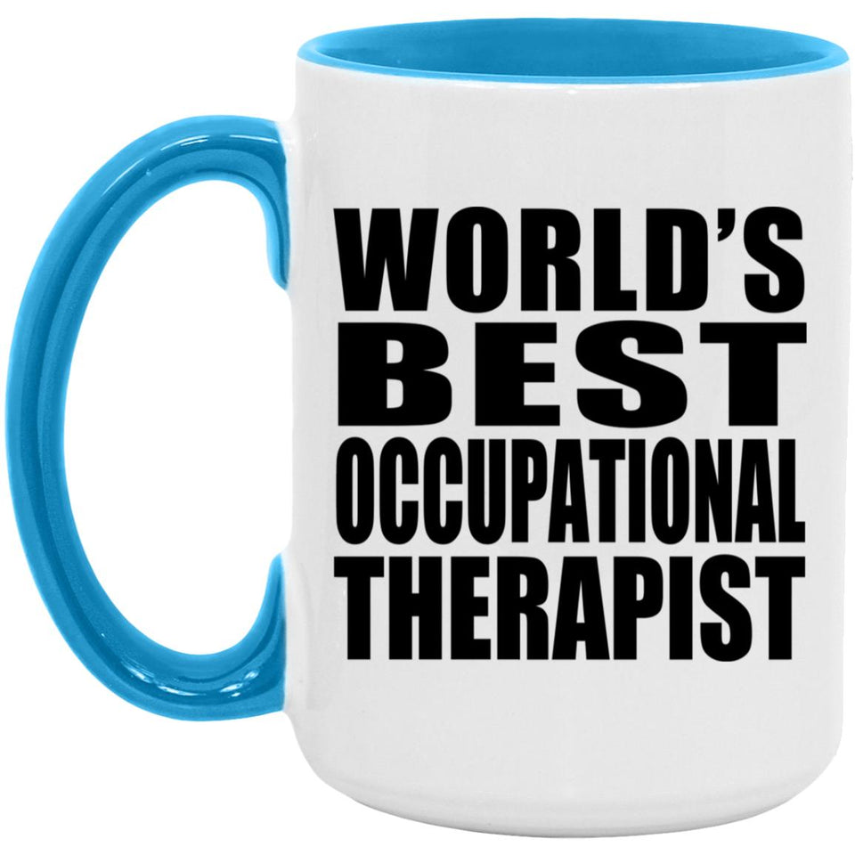 World's Best Occupational Therapist - 15oz Accent Mug Blue