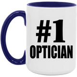 Number One #1 Optician - 15oz Accent Mug Purple