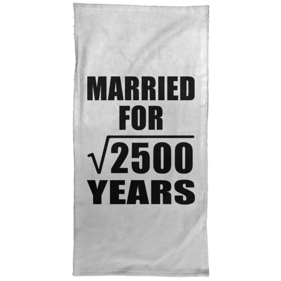 50th Anniversary Married For Square Root of 2500 Years - Hand Towel