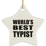 World's Best Typist - Star Ornament