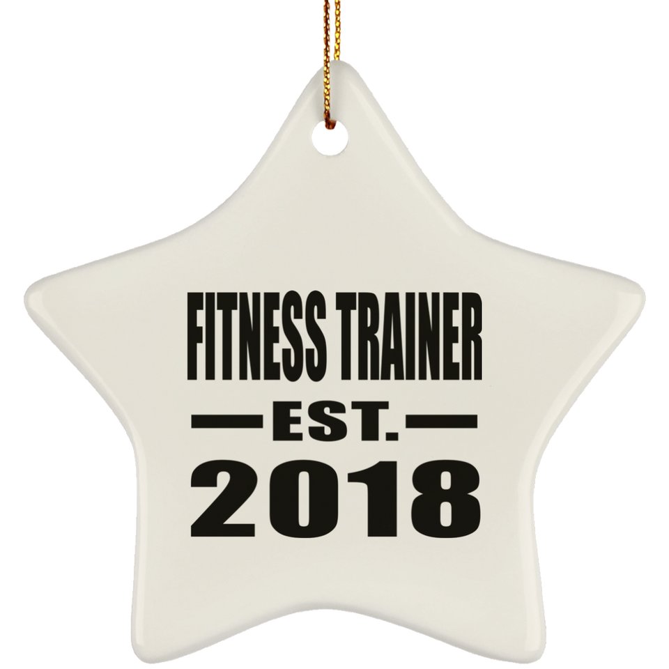 Fitness Trainer Established EST. 2018 - Star Ornament