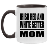 Irish Red And White Setter Mom - 11oz Accent Mug Black