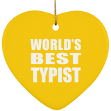 World's Best Typist - Heart Ornament