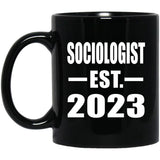 Sociologist Established EST. 2023 - 11oz Coffee Mug Black