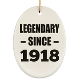 106th Birthday Legendary Since 1918 - Oval Ornament