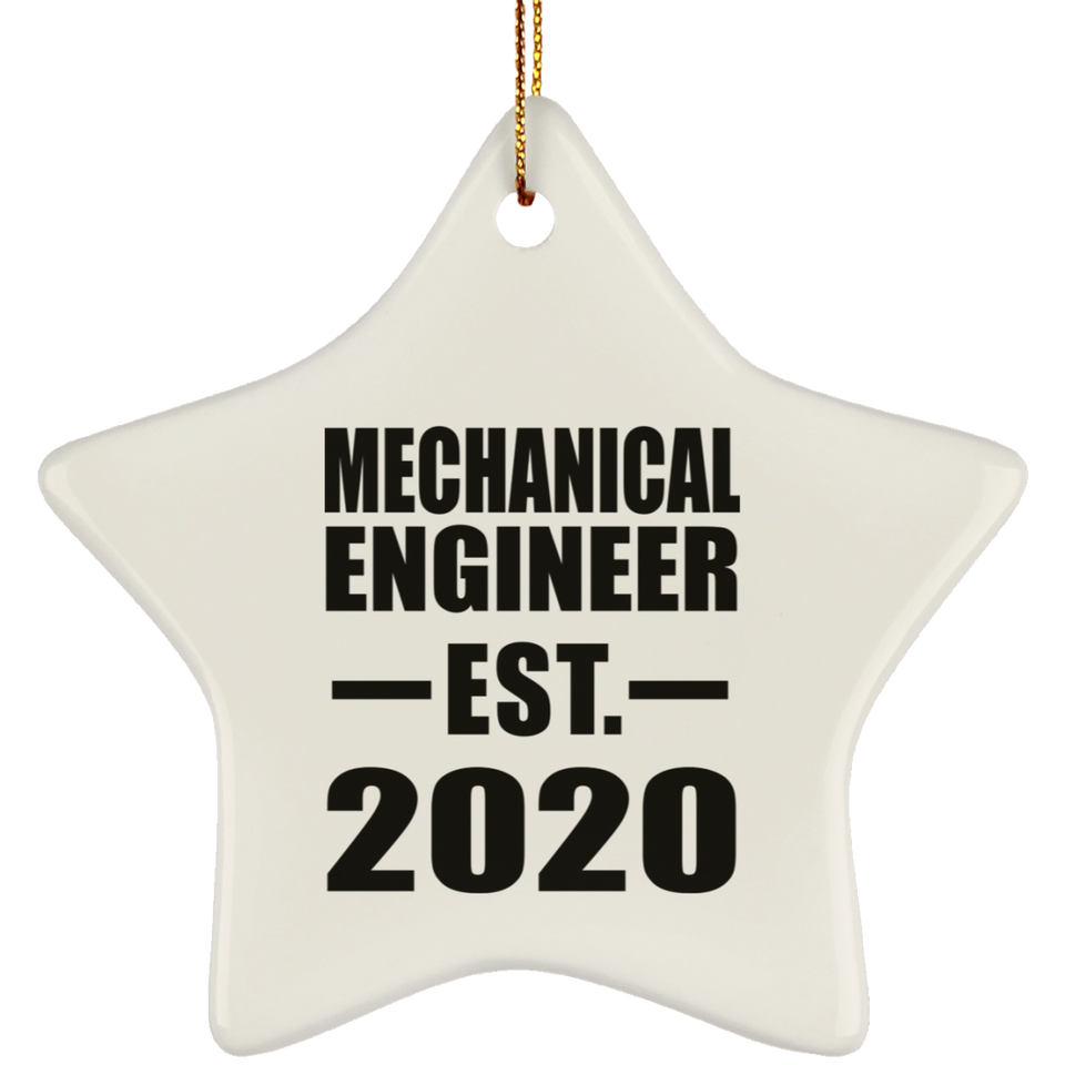 Mechanical Engineer Established EST. 2020 - Star Ornament