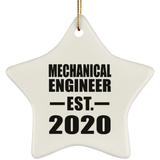 Mechanical Engineer Established EST. 2020 - Star Ornament