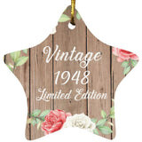 76th Birthday Vintage 1948 Limited Edition - Star Ornament B
