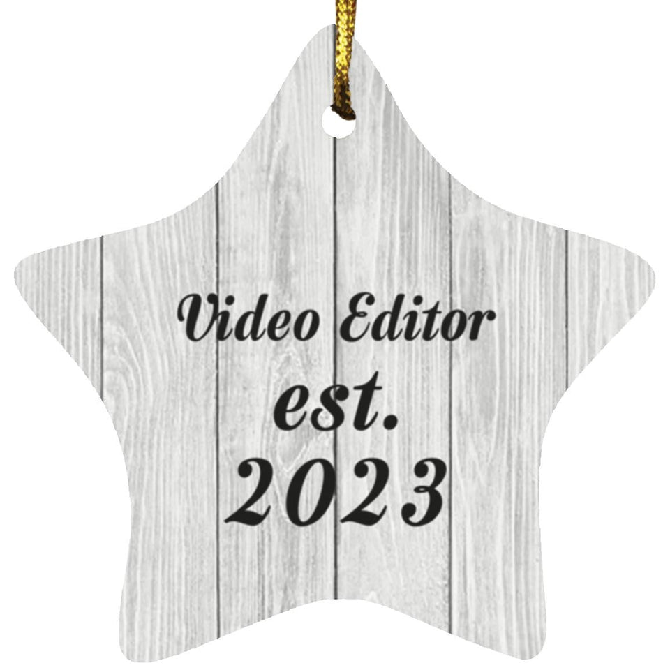 Video Editor Established Est. 2023 - Star Ornament F