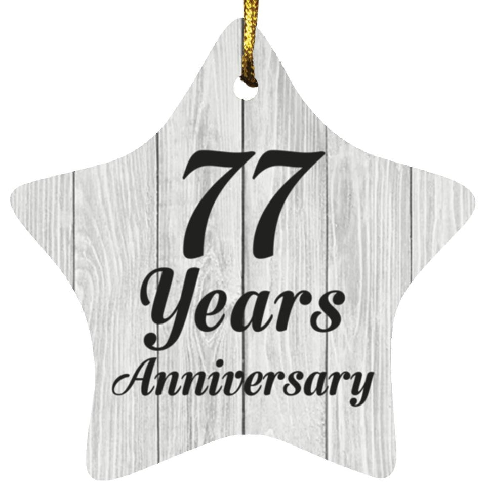 77th Anniversary 77 Years Anniversary - Star Ornament F