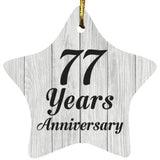 77th Anniversary 77 Years Anniversary - Star Ornament F