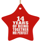 14th Anniversary 14 Years Of Being Mr Perfect - Star Ornament