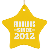 12th Birthday Fabulous Since 2012 - Star Ornament