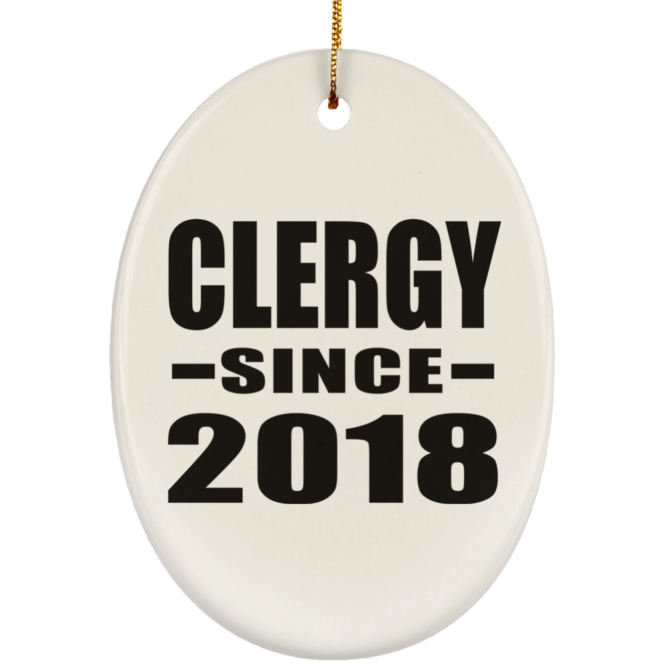 Clergy Since 2018 - Oval Ornament