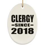 Clergy Since 2018 - Oval Ornament
