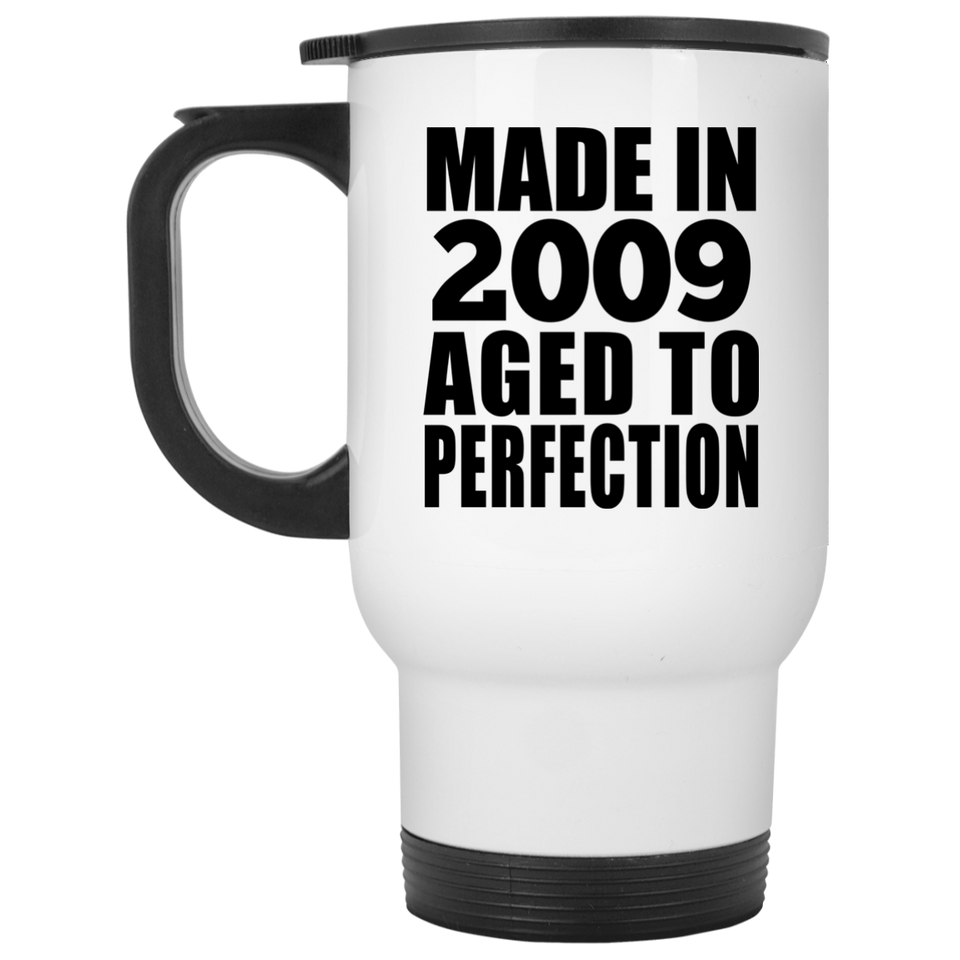 15th Birthday Made In 2009 Aged to Perfection - White Travel Mug