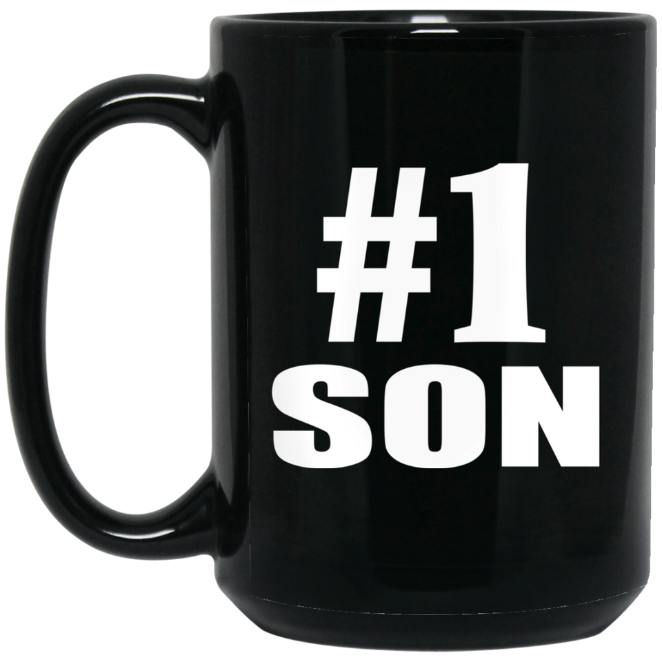 Number One #1 Son - 15 Oz Coffee Mug Black