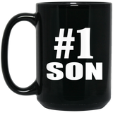 Number One #1 Son - 15 Oz Coffee Mug Black