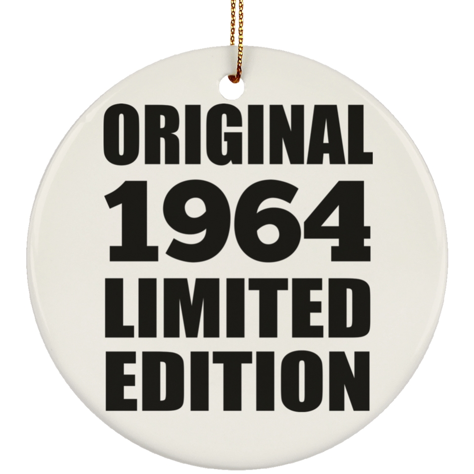 60th Birthday Original 1964 Limited Edition - Circle Ornament