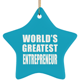 World's Greatest Entrepreneur - Star Ornament