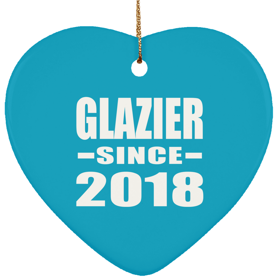 Glazier Since 2018 - Heart Ornament