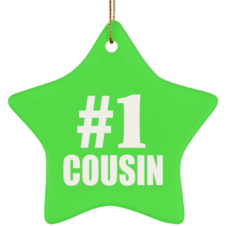 Number One #1 Cousin - Star Ornament